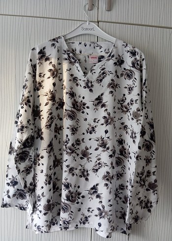 Düğmeli V Yaka Uzun Kollu Kadın Bluz - Görsel 3