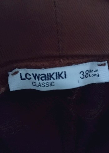 Kahverengi Süet Kadın Kemerli Pantolon - Görsel 7