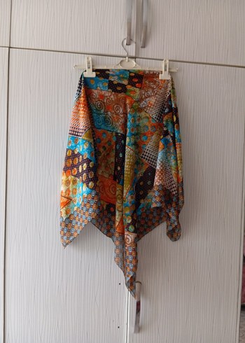 Bohem Çok Renkli Drapeli Kadın Fular - Görsel 10