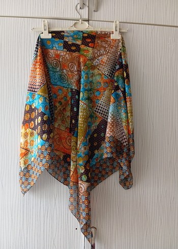 Bohem Çok Renkli Drapeli Kadın Fular - Görsel 9