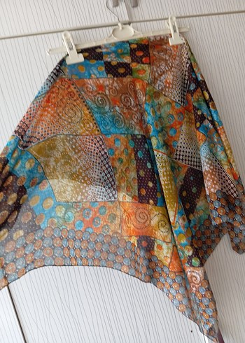 Bohem Çok Renkli Drapeli Kadın Fular - Görsel 6