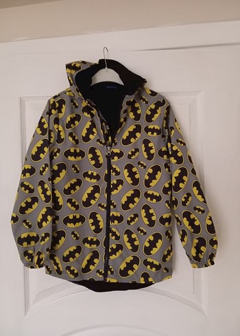 Erkek Çocuk Batman Desenli Fermuarlı Yağmurluk - Görsel 2