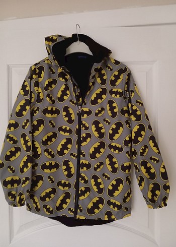 Erkek Çocuk Batman Desenli Fermuarlı Yağmurluk - Görsel 15