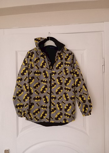 Erkek Çocuk Batman Desenli Fermuarlı Yağmurluk - Görsel 19