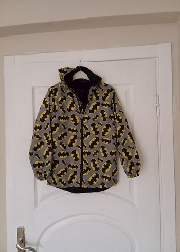 Erkek Çocuk Batman Desenli Fermuarlı Yağmurluk - Görsel 7