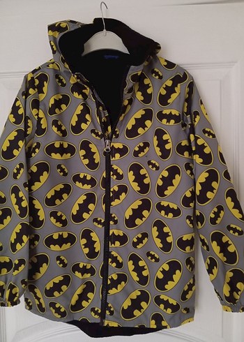 Erkek Çocuk Batman Desenli Fermuarlı Yağmurluk - Görsel 5