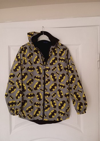 Erkek Çocuk Batman Desenli Fermuarlı Yağmurluk - Görsel 17