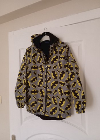 Erkek Çocuk Batman Desenli Fermuarlı Yağmurluk - Görsel 9