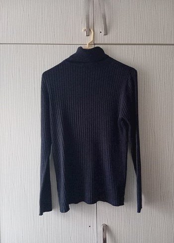 Lacivert Kadın Boğazlı Triko Kazak - Görsel 16