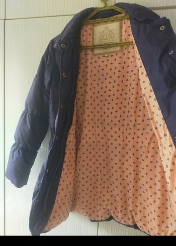 Düğmeli Mor Midi Kadın Mont - Görsel 6