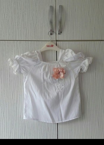 Kız Çocuk Beyaz Fırfırlı Bohem Bluz - Görsel 6