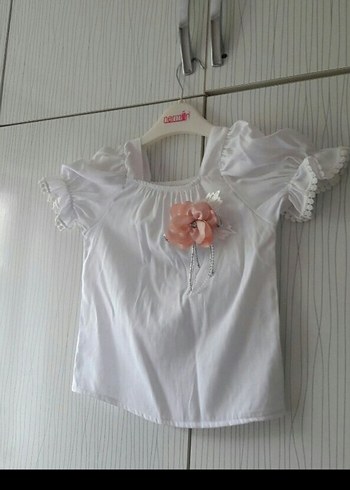 Kız Çocuk Beyaz Fırfırlı Bohem Bluz - Görsel 9