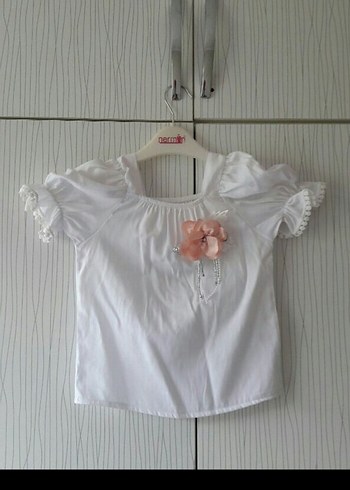 Kız Çocuk Beyaz Fırfırlı Bohem Bluz - Görsel 8