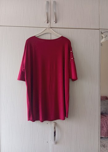 Boncuk İşlemeli Bordo Kadın Bluz - Görsel 20