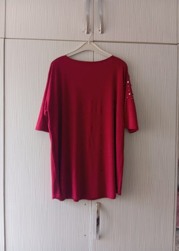 Boncuk İşlemeli Bordo Kadın Bluz - Görsel 16