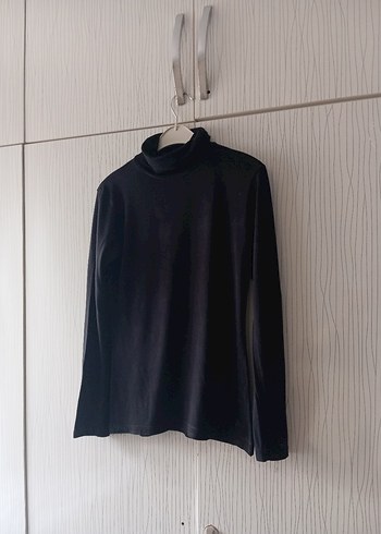 Siyah Kadın Boğazlı İnce Triko - Görsel 14