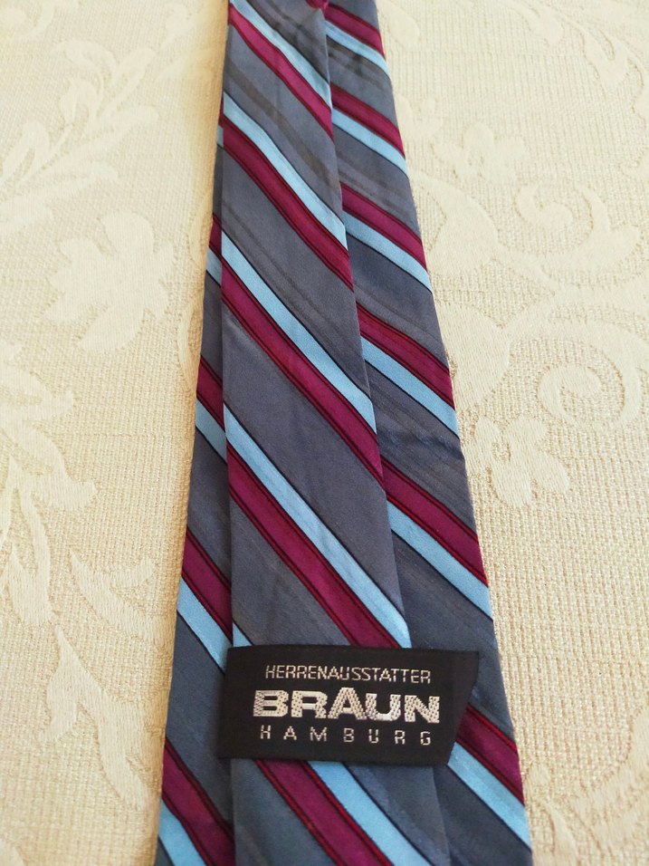 Braun Hamburg İnce Model İpek Kravat. - Görsel 3