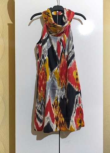 Zara Women S Beden Şık Desenli Elbise.
