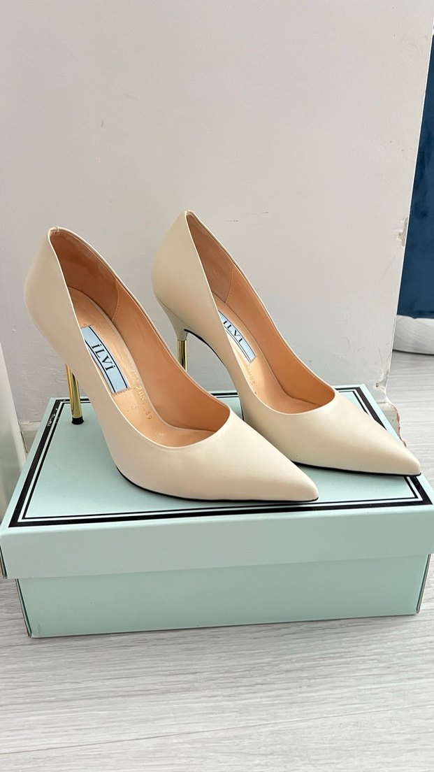 39 numara Bej Modern Klasik Stiletto Topuklu Kadın Ayakkabı - Görsel 2