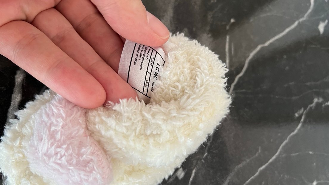 Kızlar için beyaz peluş ev terliği - Görsel 4