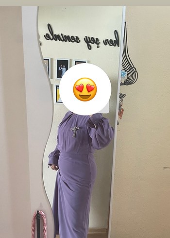 Mor Uzun Kollu Salaş abiye