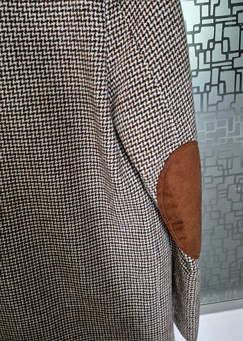 s Beden kahverengi Renk Düğmeli Kahverengi Kadın Blazer Ceket