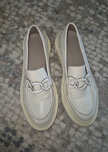 Diğer Tokalı Beyaz Kadın Platform Loafer