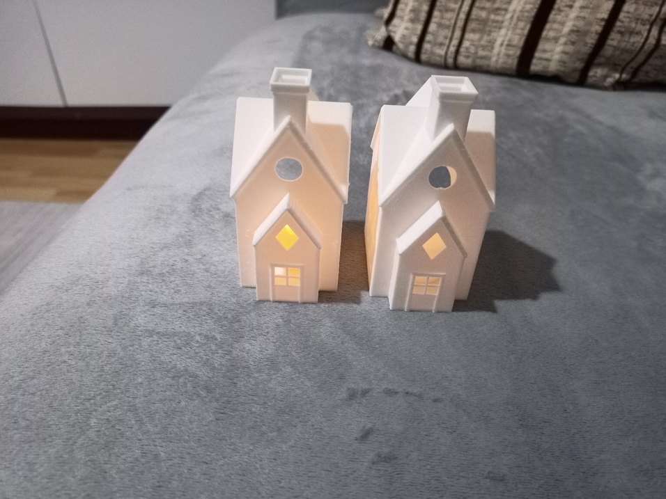 Beyaz Ev Şeklinde Mumluk - Görsel 3