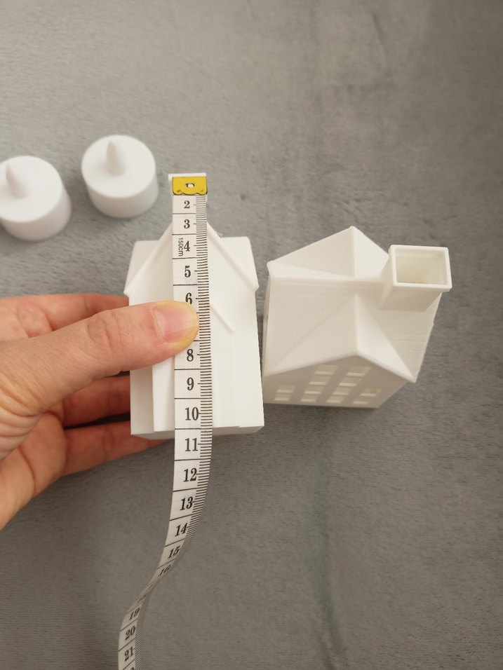 Beyaz Ev Şeklinde Mumluk - Görsel 5