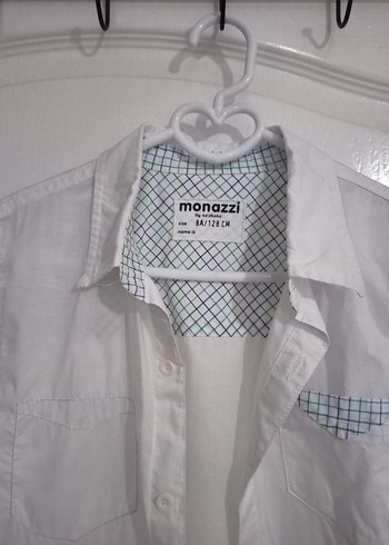 Erkek Çocuk Beyaz Uzun Kollu Pamuk Gömlek - Görsel 2