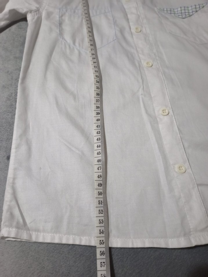 Erkek Çocuk Beyaz Uzun Kollu Pamuk Gömlek - Görsel 5