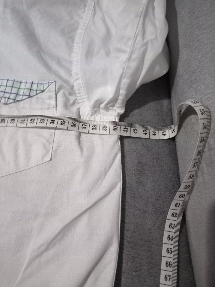 Erkek Çocuk Beyaz Uzun Kollu Pamuk Gömlek - Görsel 4