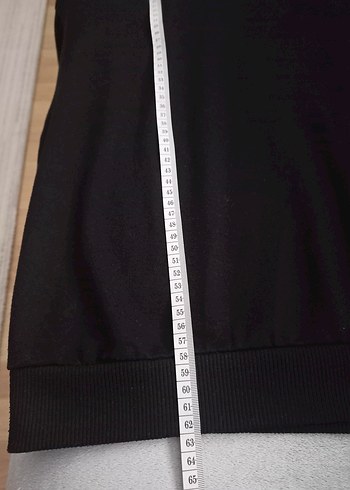 Siyah Kapüşonlu Oversize Sweatshirt - Görsel 3