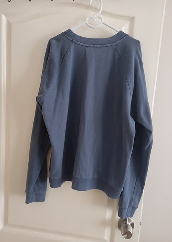 Uzun Kollu Japon Baskılı Mavi Sweatshirt - Görsel 2