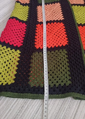 Bohem Renkli Örgü Kadın Yelek - Görsel 3