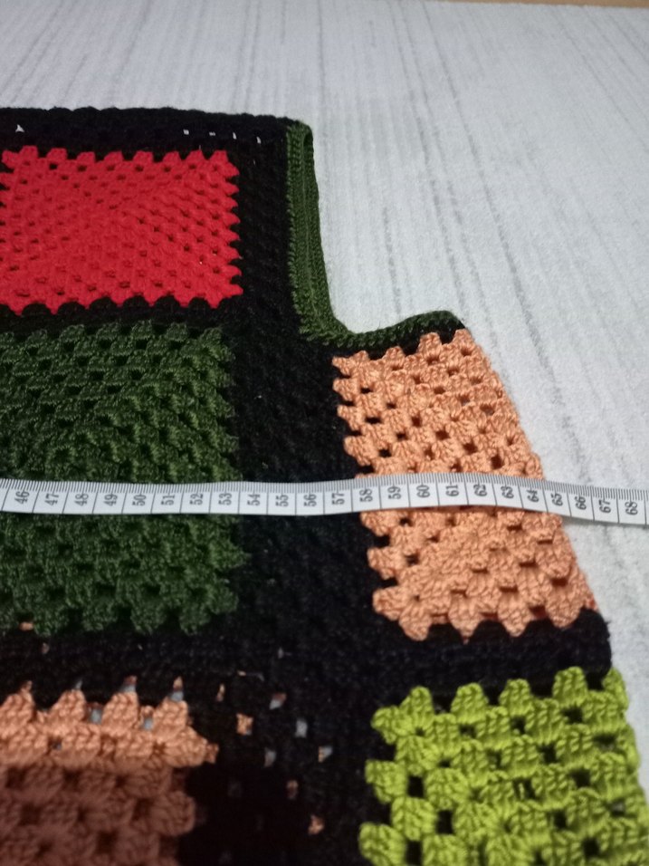 Bohem Renkli Örgü Kadın Yelek - Görsel 4