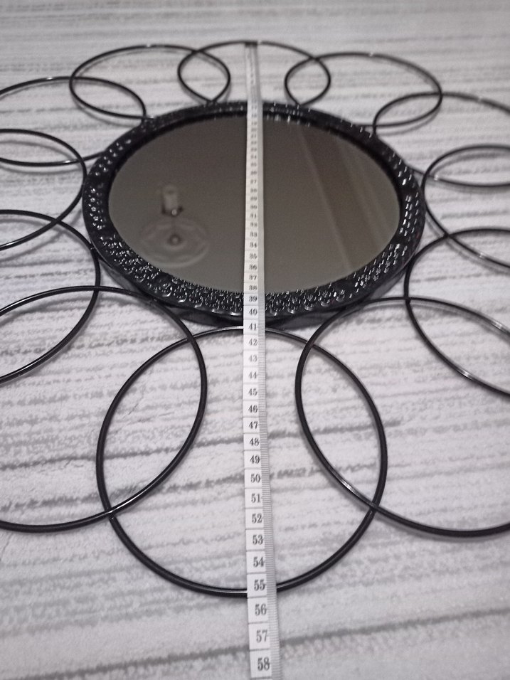 Siyah Metal Çerçeveli Dekoratif Ayna - Görsel 4