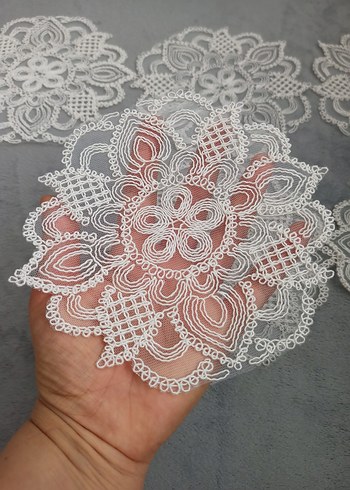 Beyaz Bohem Dantel Motif - Görsel 5