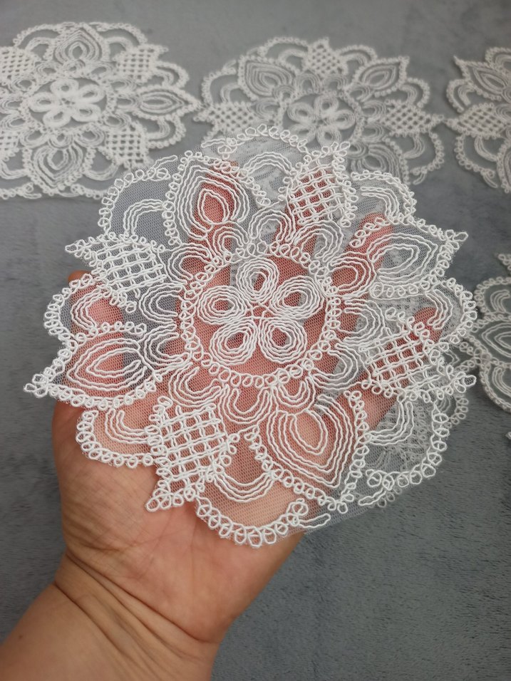 Beyaz Bohem Dantel Motif - Görsel 5