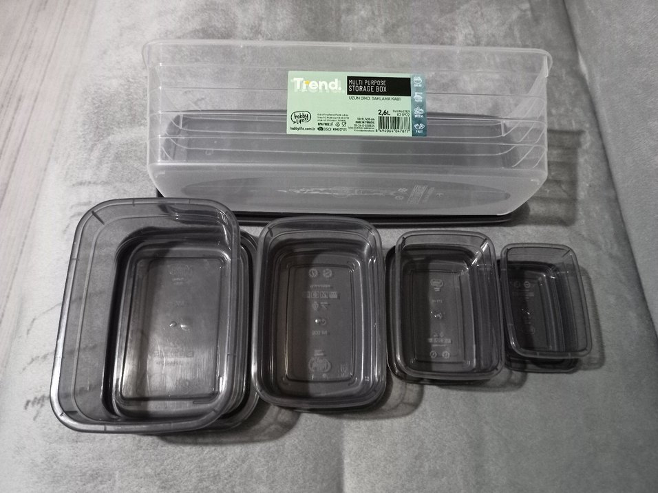 Gri Saklama Kapları Seti - Görsel 3