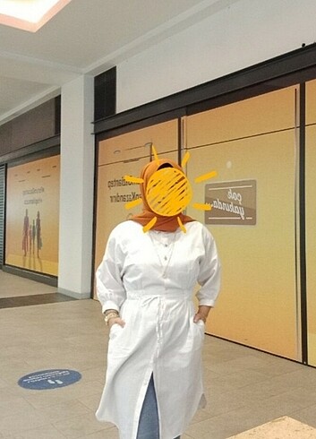 Bağlamalı beyaz tunik