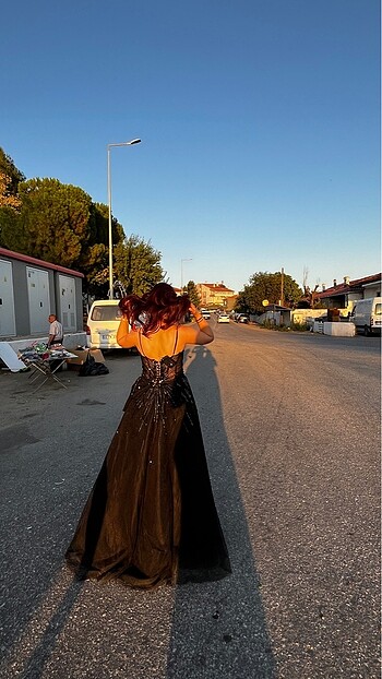 l Beden siyah Renk Abiye kınalık nişanlık