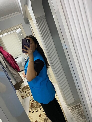 m Beden mavi Renk BERSHKA mavi yelek