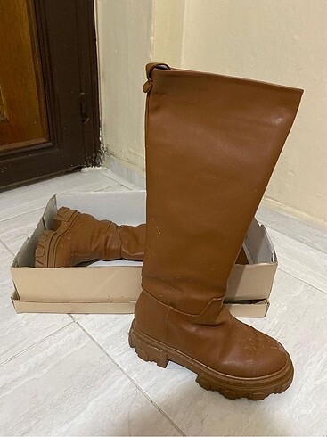 39 Beden kahverengi Renk Bayan Çizme Bot