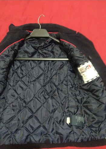 Erkek çocuk siyah Yün Düğmeli Kaban - Görsel 5