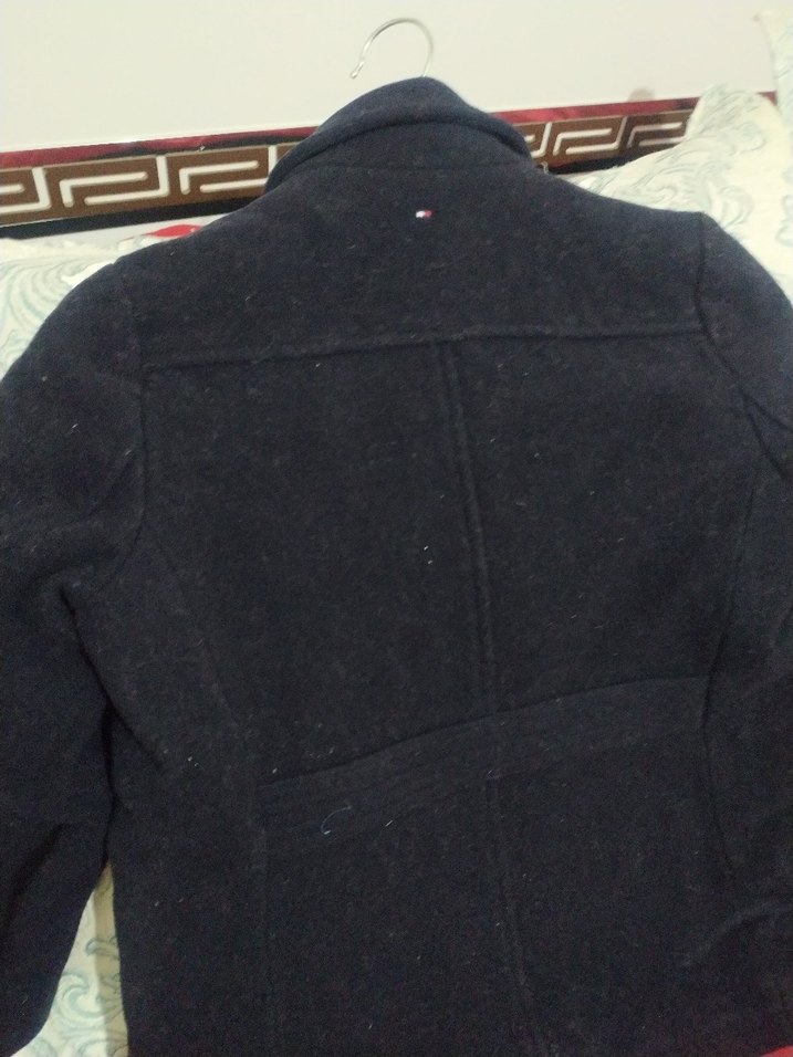 Erkek çocuk siyah Yün Düğmeli Kaban - Görsel 2