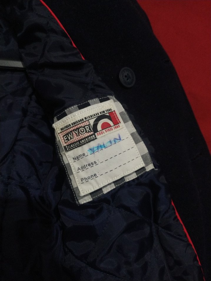 Erkek çocuk siyah Yün Düğmeli Kaban - Görsel 4