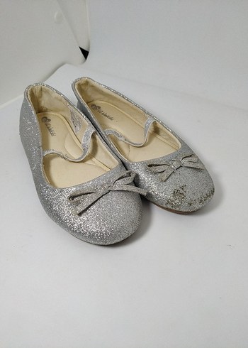 Kız Çocuk Gri Rugan Babet Ayakkabı - Görsel 4