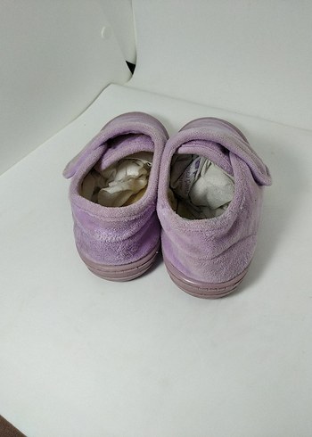 Kız Çocuk Mor Sıcak Terlik Velcro - Görsel 4