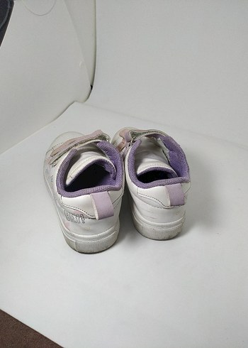 Kız Çocuk Beyaz Sneaker Velcro Bantlı - Görsel 4